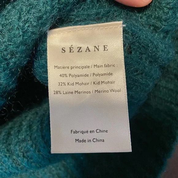 Sezane Paulin Jumper XS GREEN - Picture 4 of 5